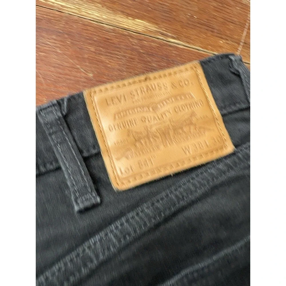 Levis 541 Premium Jeans Mens 38x30 Black Denim Athletic Taper Pants